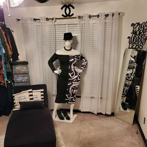 Black and White Off the Shoulder Dress!